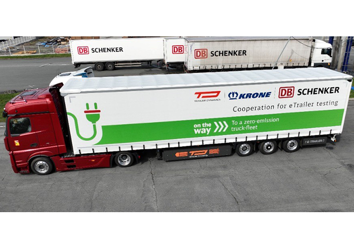 foto noticia DB Schenker pone a prueba el eTrailer en su camino hacia la descarbonización del transporte.